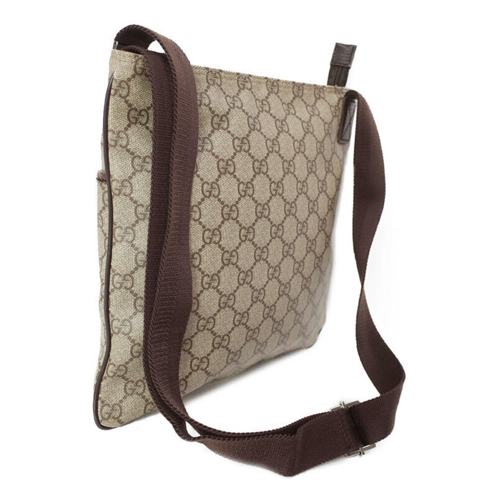 Gucci Plus Monogram Brown Bag Flat Crossbody GG Messenger